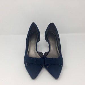 Kelly & Katie Bow Navy Kitten Heels